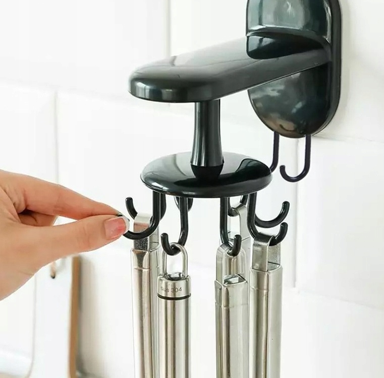 image-1026.jpeg Wieszak Kuchenny Obrotowy Uchwyt Hak Haczyki Na Przybory Łyżki