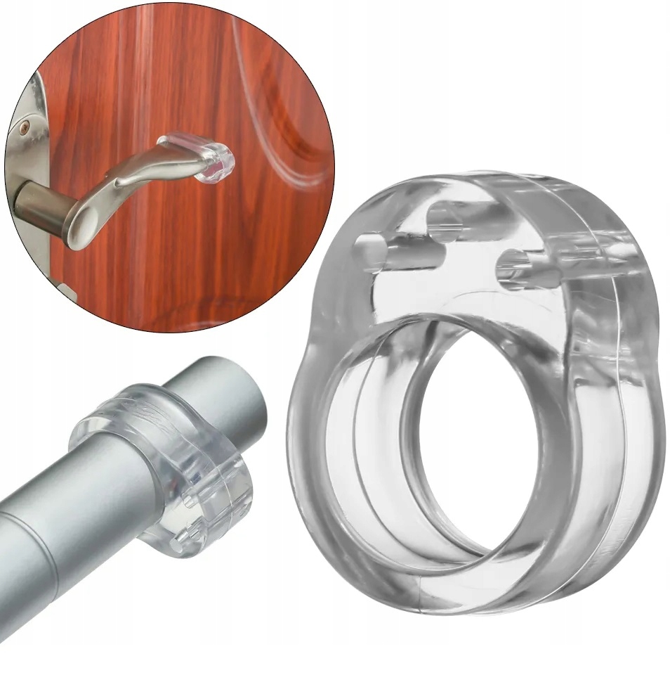 image-1037.jpeg 4 X Odbojnik Ogranicznik Silikonowy Na Klamkę Drzwi Stoper Bezbarwny 4 szt