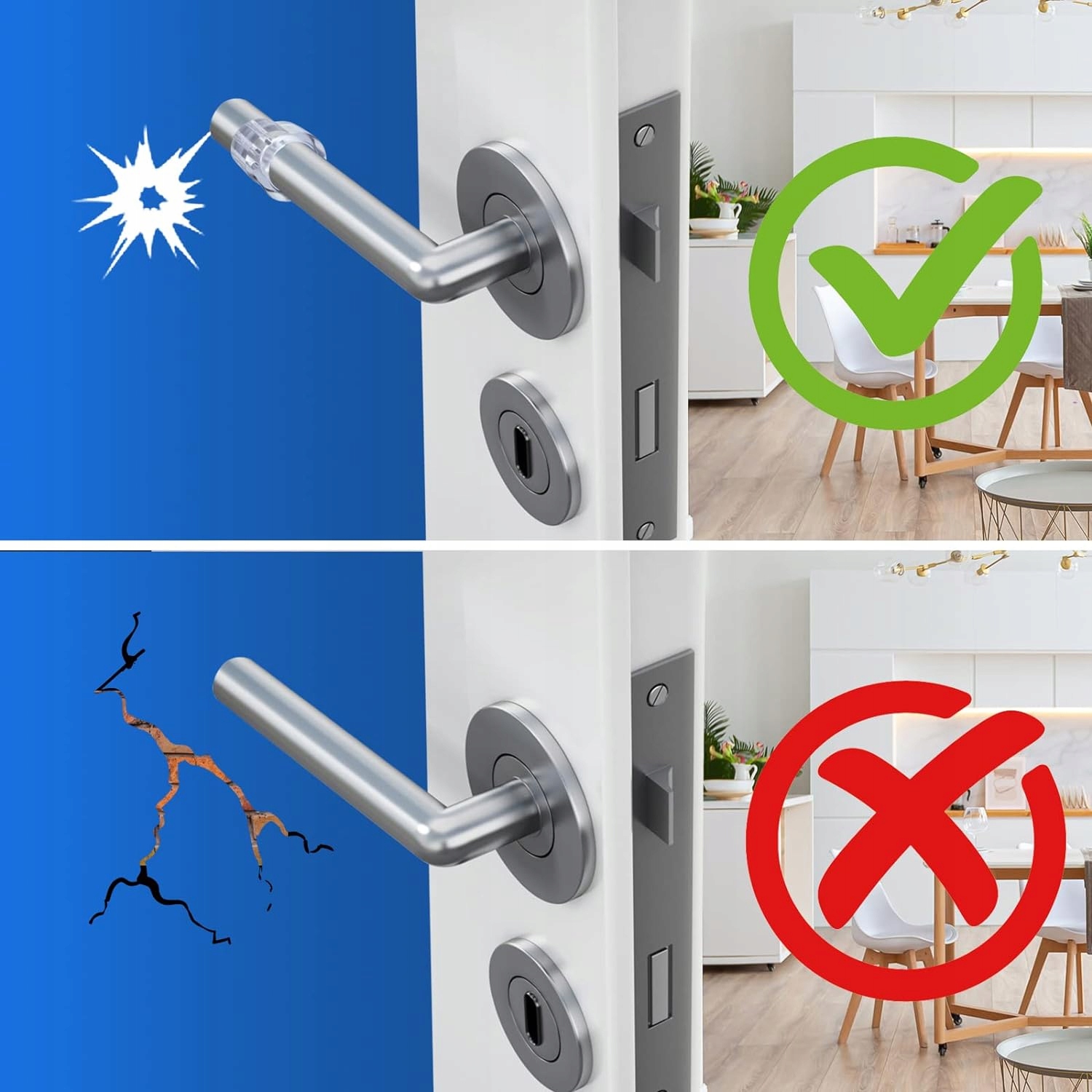 image-1039.jpeg 4 X Odbojnik Ogranicznik Silikonowy Na Klamkę Drzwi Stoper Bezbarwny 4 szt