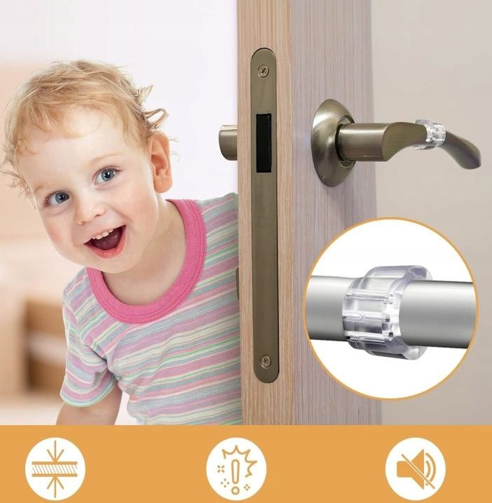 image-1046.jpeg 4 X Odbojnik Ogranicznik Silikonowy Na Klamkę Drzwi Stoper Bezbarwny 4 szt