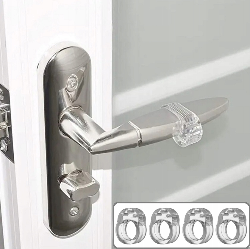 image-1047.jpeg 4 X Odbojnik Ogranicznik Silikonowy Na Klamkę Drzwi Stoper Bezbarwny 4 szt