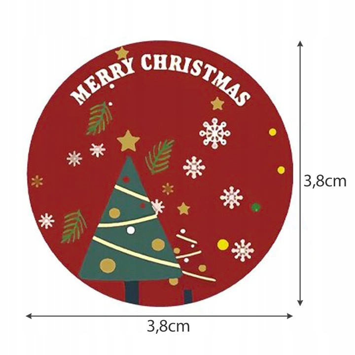 image-1050.jpeg Naklejki Świąteczne Ozdobne Na Prezenty Paczki Kartki Wesołych Świąt Xl 500