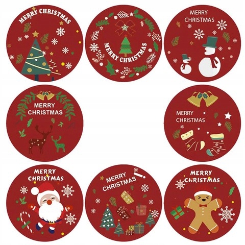 image-1051.jpeg Naklejki Świąteczne Ozdobne Na Prezenty Paczki Kartki Wesołych Świąt Xl 500