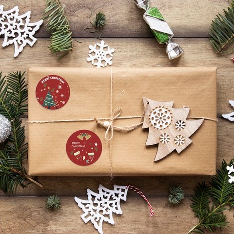 image-1054.jpeg Naklejki Świąteczne Ozdobne Na Prezenty Paczki Kartki Wesołych Świąt Xl 500