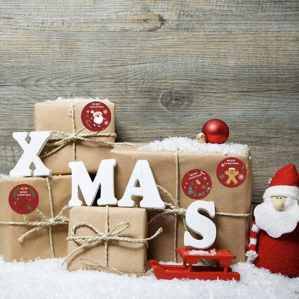 image-1055.jpeg Naklejki Świąteczne Ozdobne Na Prezenty Paczki Kartki Wesołych Świąt Xl 500