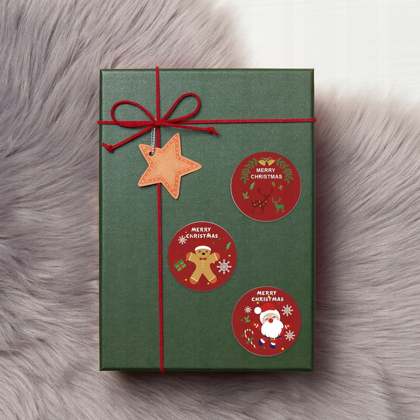 image-1056.jpeg Naklejki Świąteczne Ozdobne Na Prezenty Paczki Kartki Wesołych Świąt Xl 500