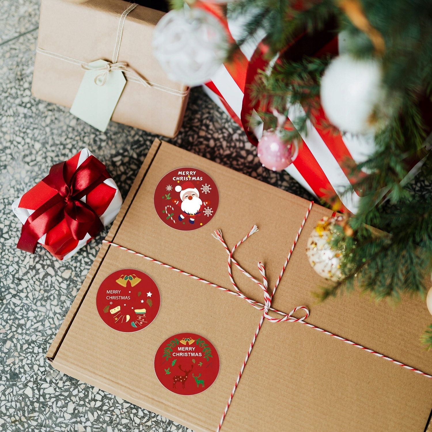 image-1057.jpeg Naklejki Świąteczne Ozdobne Na Prezenty Paczki Kartki Wesołych Świąt Xl 500