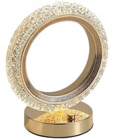 Lampka Nocna Stołowa Kryształowa Led Rgb Usb Obrączka Do Sypialni Biura Rgb