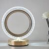 Lampka Nocna Stołowa Kryształowa Led Rgb Usb Obrączka Do Sypialni Biura Rgb