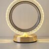 Lampka Nocna Stołowa Kryształowa Led Rgb Usb Obrączka Do Sypialni Biura Rgb