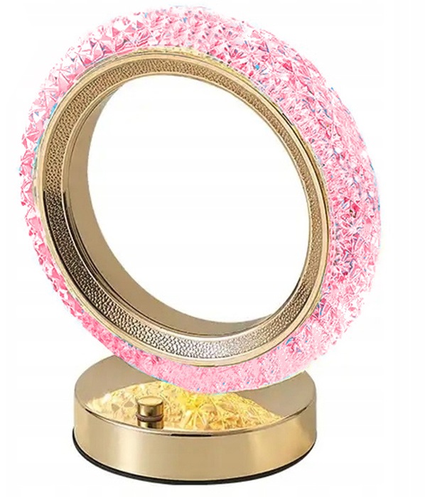 Lampka Nocna Stołowa Kryształowa Led Rgb Usb Obrączka Do Sypialni Biura Rgb