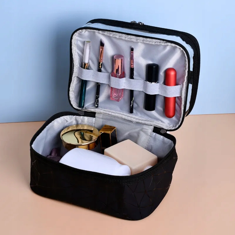 Kosmetyczka Damska Na Kosmetyki Kuferek Organizer Podróżny Saszetka Suwak