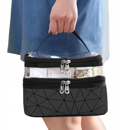 Kosmetyczka Damska Na Kosmetyki Kuferek Organizer Podróżny Saszetka Suwak