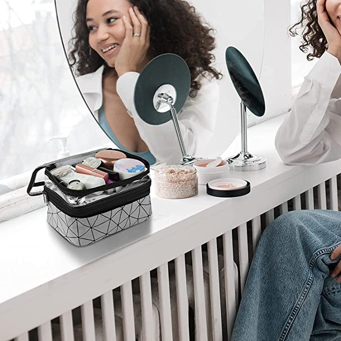 Kosmetyczka Damska Na Kosmetyki Kuferek Organizer Podróżny Saszetka Suwak