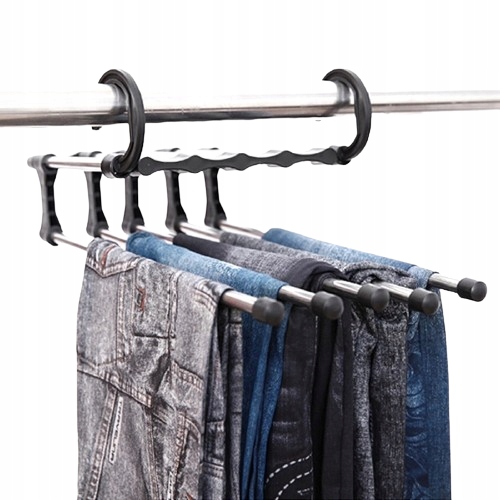 Wysuwany Wieszak Do Szafy Na Spodnie 5 Par Spodni Spódnic Składany