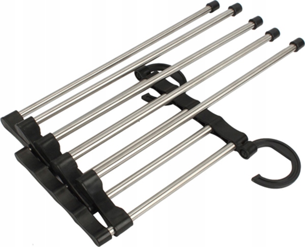 Wysuwany Wieszak Do Szafy Na Spodnie 5 Par Spodni Spódnic Składany