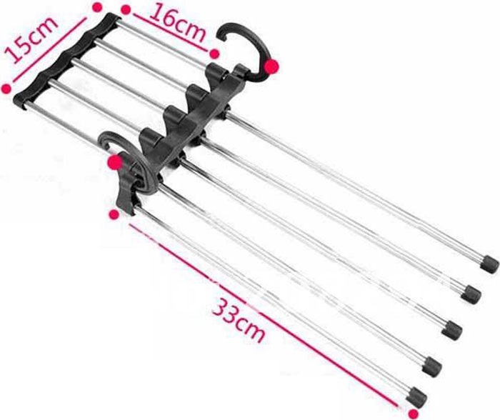 Wysuwany Wieszak Do Szafy Na Spodnie 5 Par Spodni Spódnic Składany