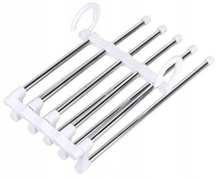 Wysuwany Wieszak Do Szafy Na Spodnie 5 Par Spodni Spódnic Składany