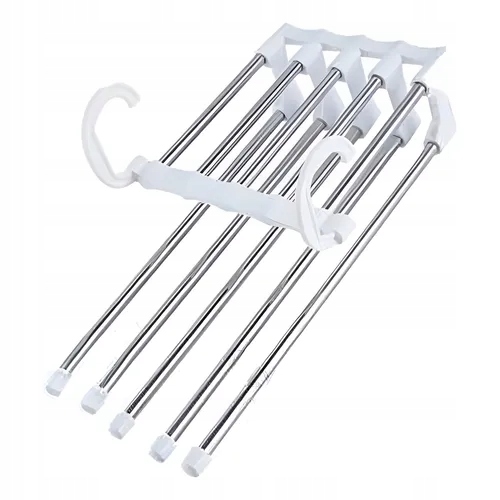 Wysuwany Wieszak Do Szafy Na Spodnie 5 Par Spodni Spódnic Składany