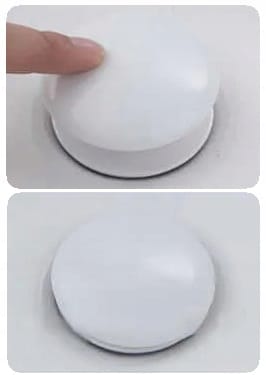 Korek Umywalkowy Klik Klak Biały Ceramiczny Z Filtrem Odpływowym