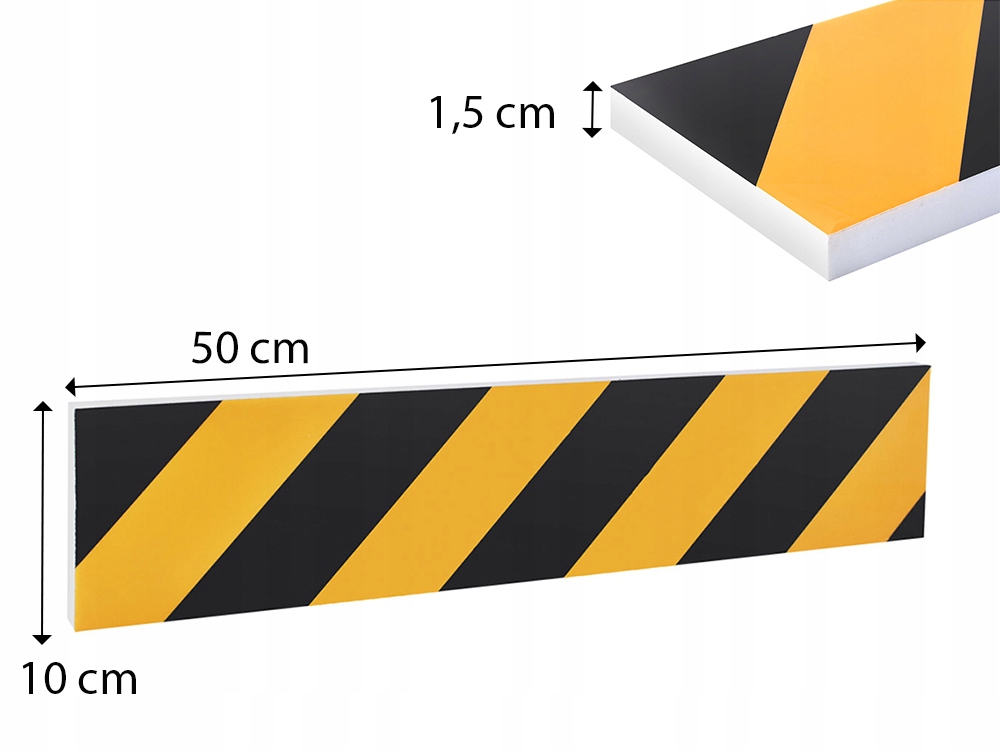 Odbojnik Do Garażu Na Ścianę Ochraniacz Drzwi Auta 50 cm Mata Ochronna