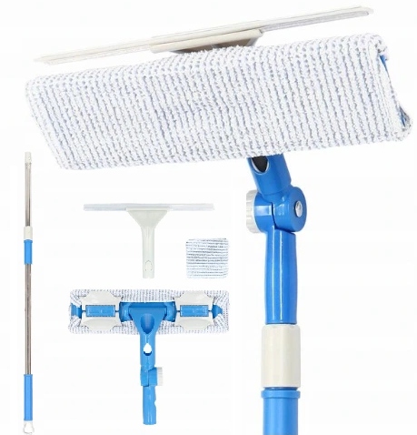 Teleskopowa Myjka Do Okien Szyb Luster Kabiny Mop Ze Ściągaczką Długi Kij