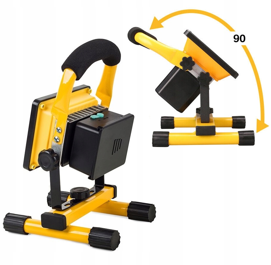 image-1189.jpeg Halogen Roboczy Budowlany Lampa Przenośny 2 X Led Cob 30w Akumulator Ip65