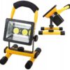 image-1191.jpeg Halogen Roboczy Budowlany Lampa Przenośny 2 X Led Cob 30w Akumulator Ip65