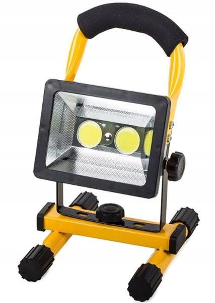 image-1195.jpeg Halogen Roboczy Budowlany Lampa Przenośny 2 X Led Cob 30w Akumulator Ip65