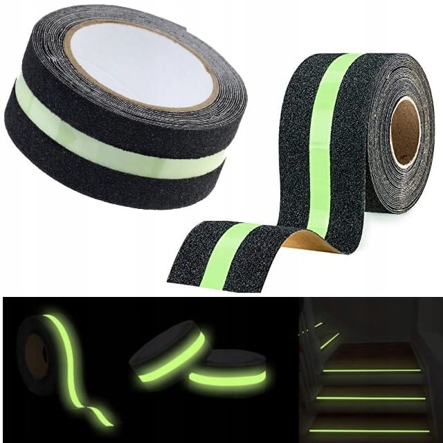 Taśma Antypoślizgowa Samoprzylepna Świecąca W Nocy Na Schody 50mm X 2metry