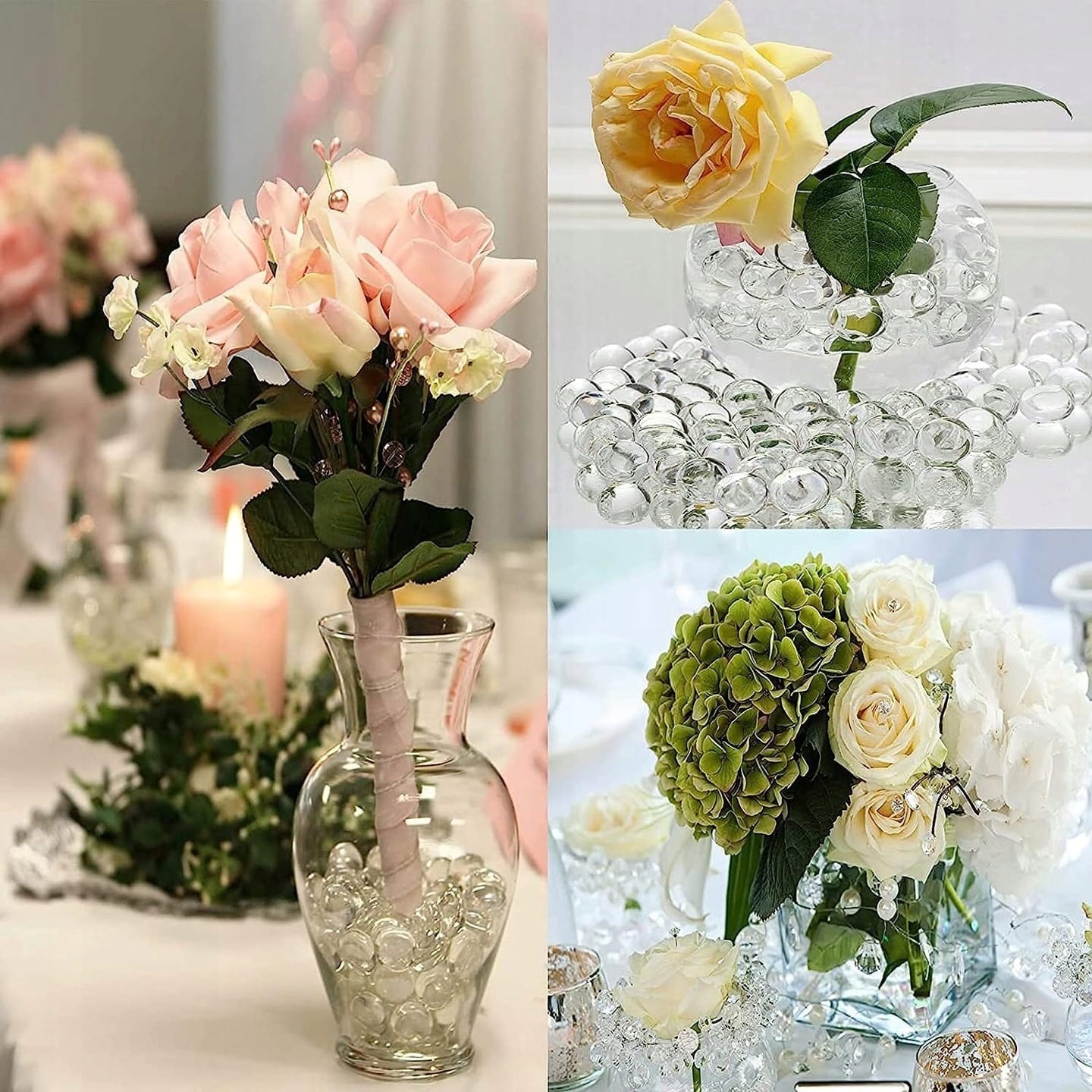 Kulki Żelowe Hydrożelowe Do Kwiatów Bezbarwne Nawadniające Sztuczna Ziemia