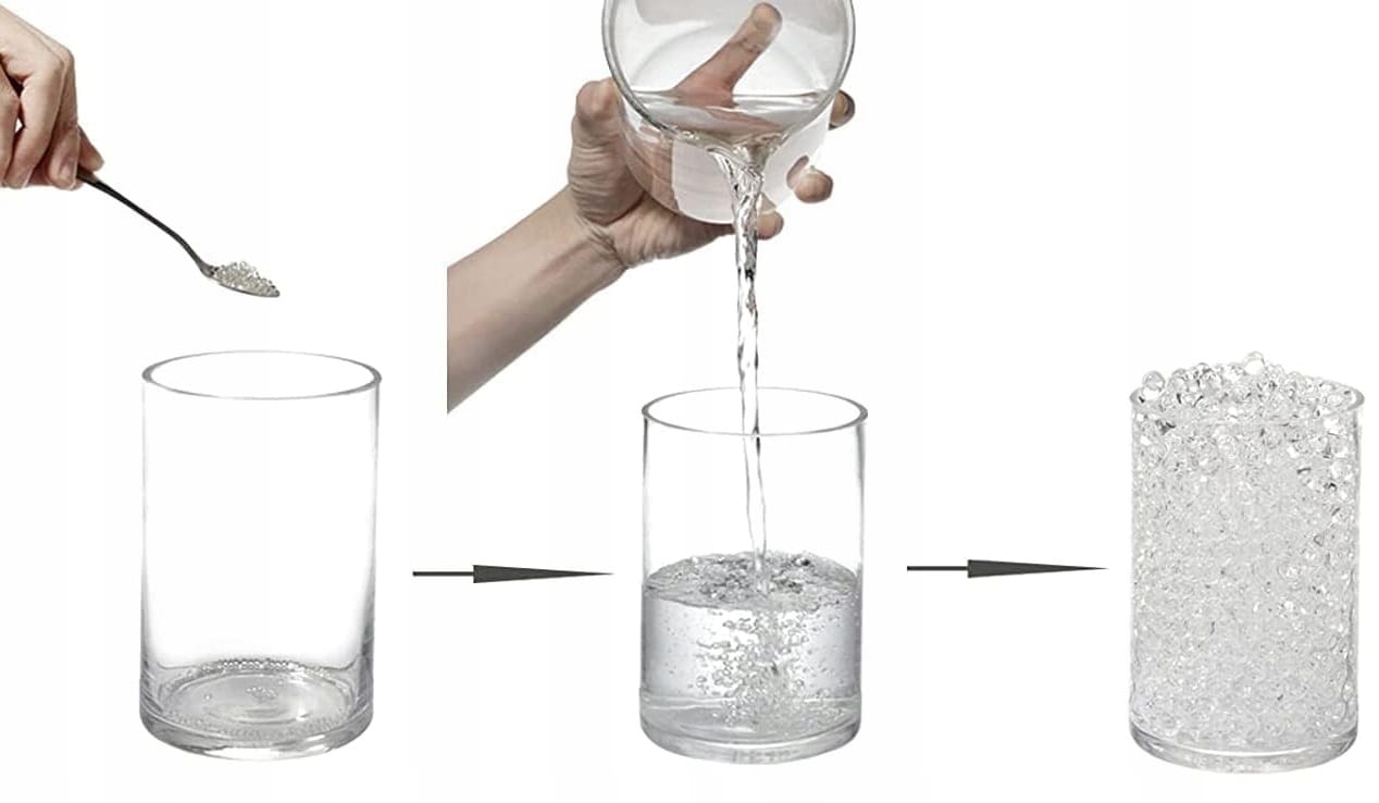 Kulki Żelowe Hydrożelowe Do Kwiatów Bezbarwne Nawadniające Sztuczna Ziemia