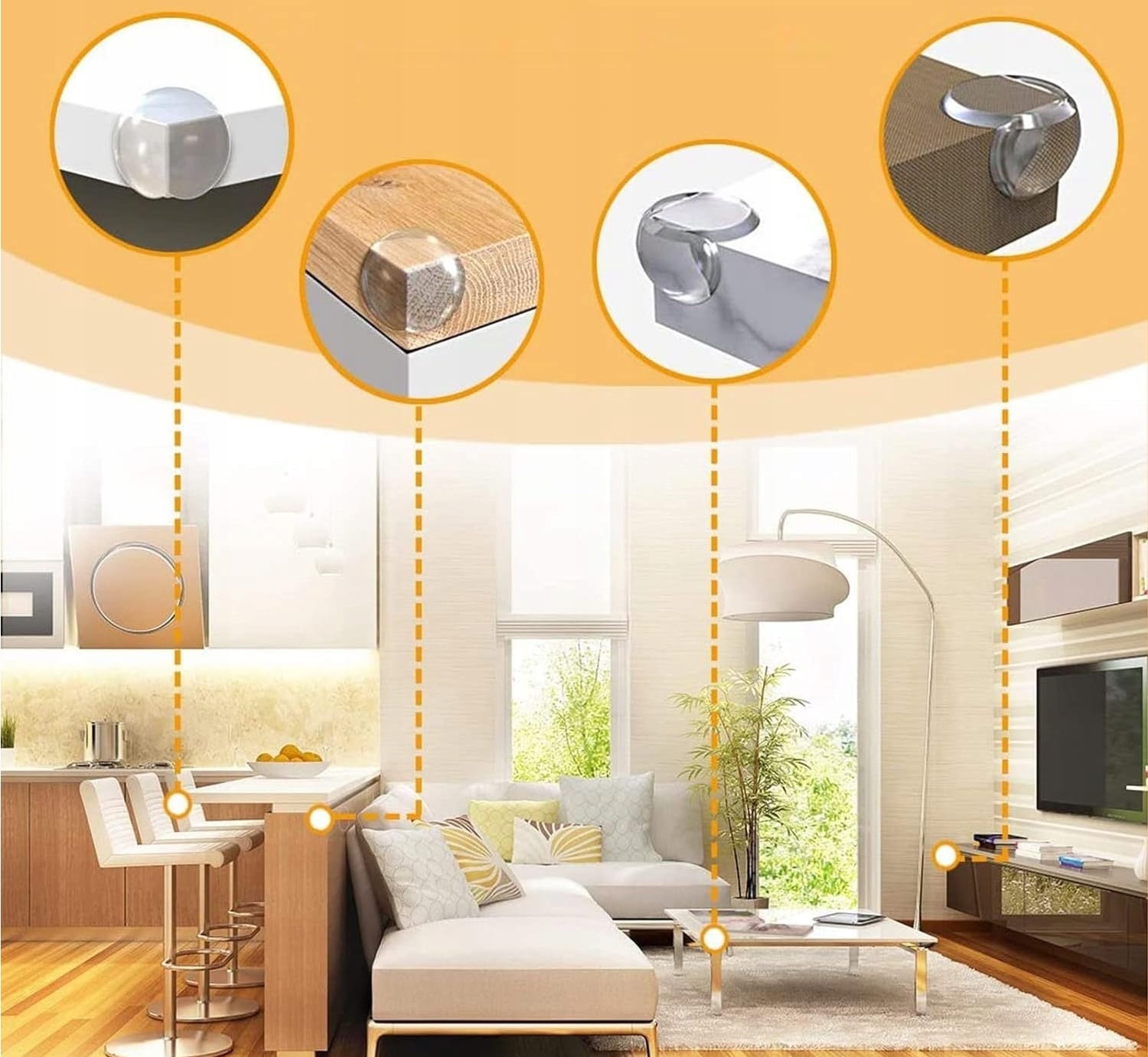 Zabezpieczenia Szafek Na Rogi Kanty Narożniki Mebli Stołu Ochronne 12 szt