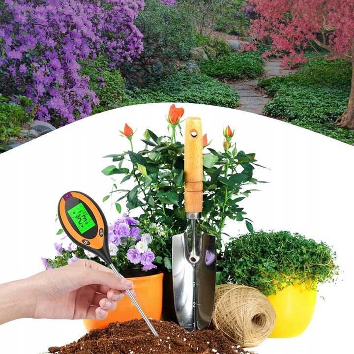 Kwasomierz Miernik Tester Ogrodniczy Ph Gleby Ziemii Temperatura Wilgotność