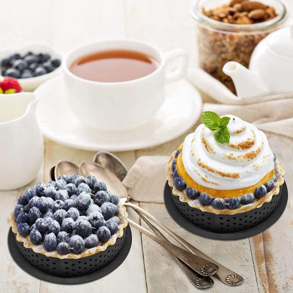 Rant Perforowany Do Tartaletek Forma Do Tarty 8cm Pieczenia Foremki 6 Sztuk