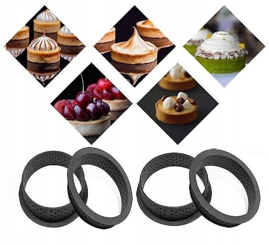 Rant Perforowany Do Tartaletek Forma Do Tarty 8cm Pieczenia Foremki 6 Sztuk
