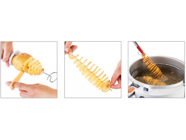 Maszynka Do Ziemniaka Chipsów Zakręcona Frytka Moc