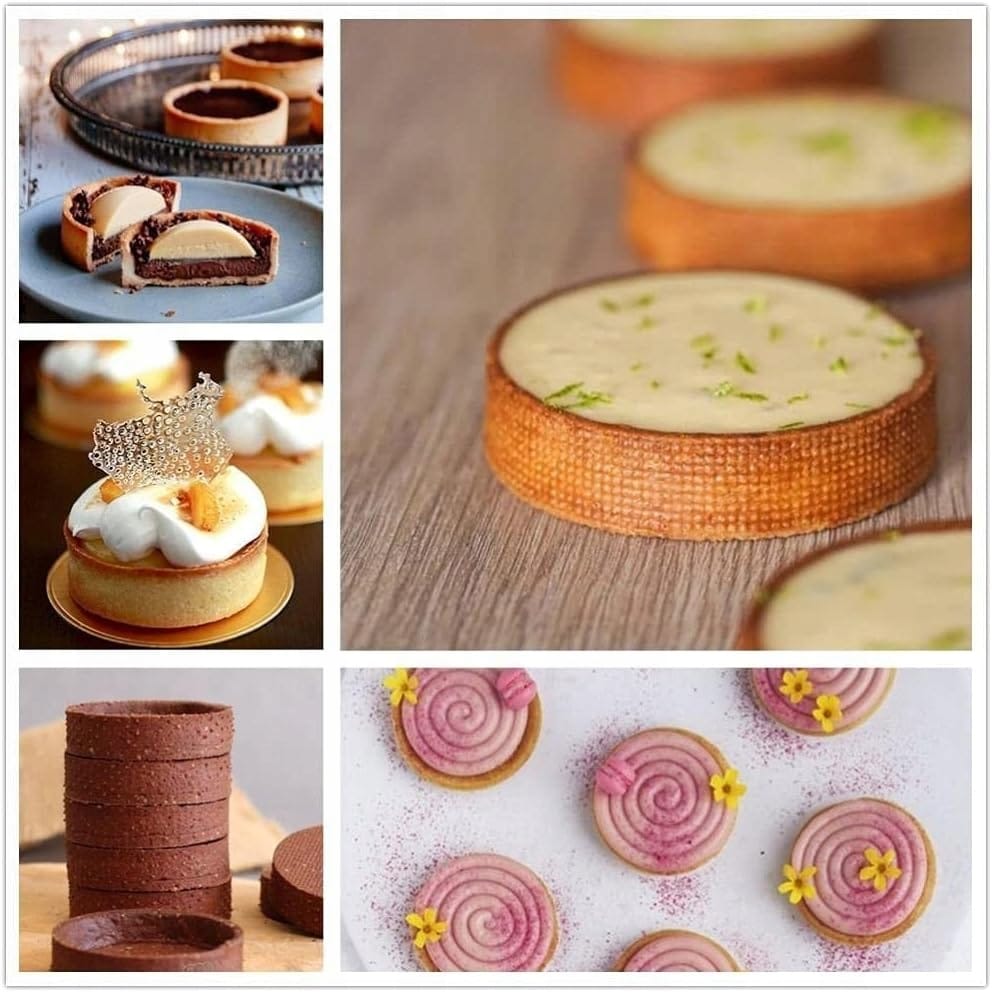 Rant Perforowany Do Tartaletek Forma Do Tarty 8cm Pieczenia Foremki 6 Sztuk