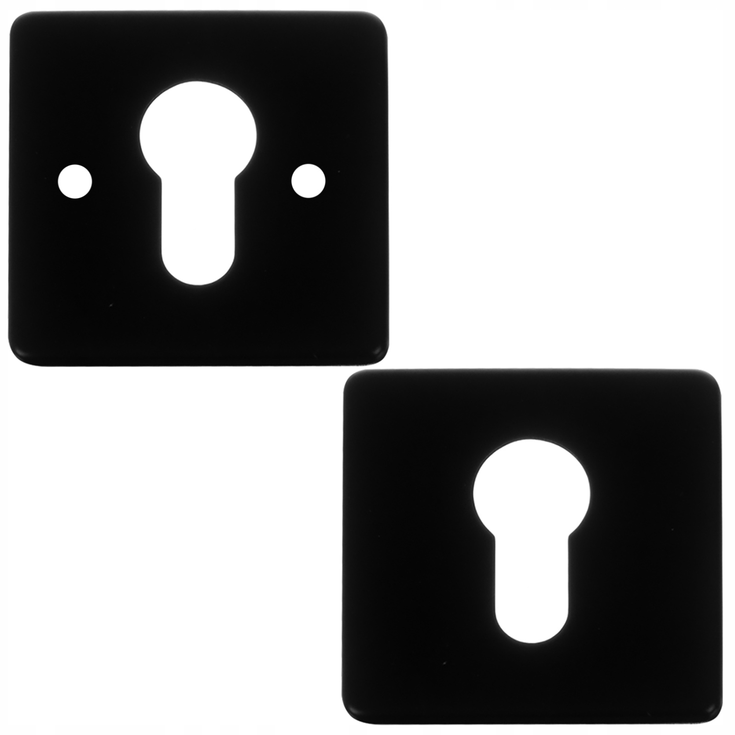 Klamka Do Drzwi Wewnętrznych Czarna Matowa Loftowa Z Nakładką Na Zamek