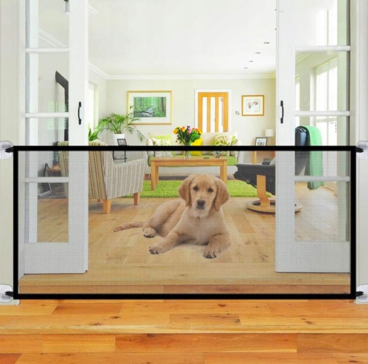 image-1387.jpeg Bramka Zabezpieczająca Barierka Ochronna Na Schody Drzwi Siatka Dla Psa 180