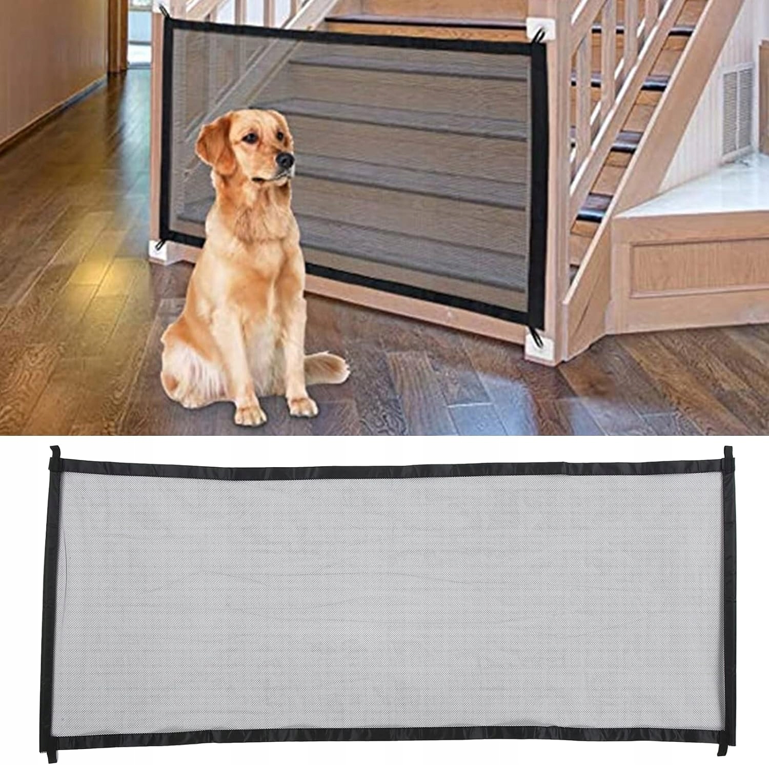 image-1394.jpeg Bramka Zabezpieczająca Barierka Ochronna Na Schody Drzwi Siatka Dla Psa 180