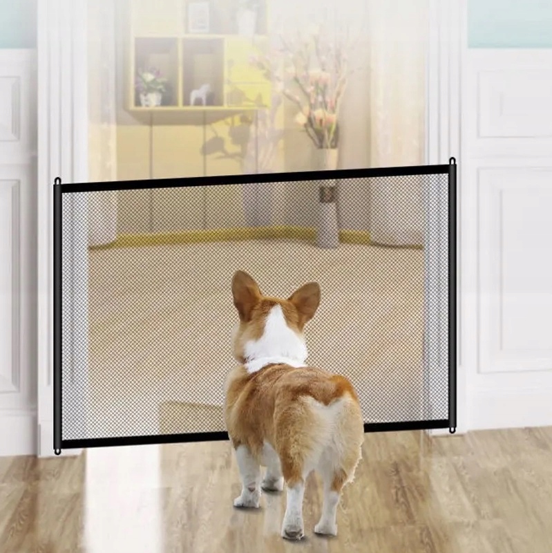 image-1395.jpeg Bramka Zabezpieczająca Barierka Ochronna Na Schody Drzwi Siatka Dla Psa 180