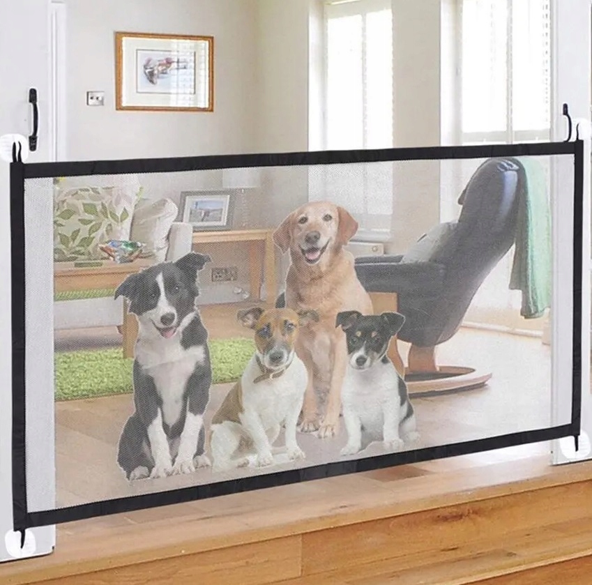 image-1396.jpeg Bramka Zabezpieczająca Barierka Ochronna Na Schody Drzwi Siatka Dla Psa 180