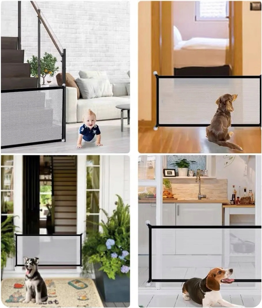 image-1397.jpeg Bramka Zabezpieczająca Barierka Ochronna Na Schody Drzwi Siatka Dla Psa 180