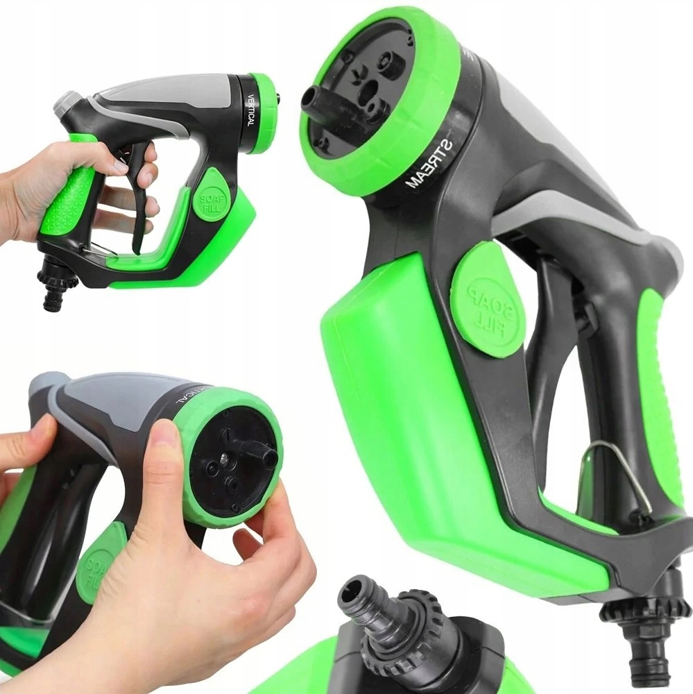 Myjka Do Mycia Samochodu Auta Pistolet Pianownica Zbiornik Pod Wąż Ogrodowy