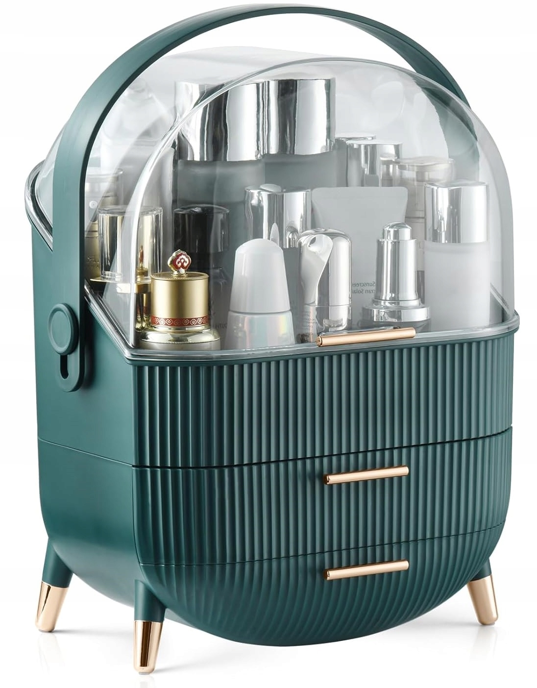 Duży Organizer Kuferek Na Kosmetyki Biżuterię Szkatułka Szuflady Pudełko Xl