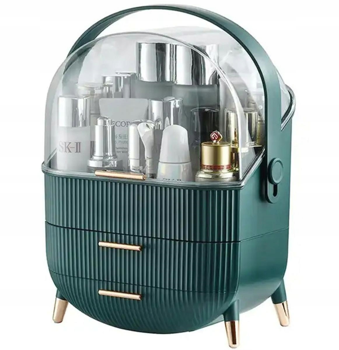 Duży Organizer Kuferek Na Kosmetyki Biżuterię Szkatułka Szuflady Pudełko Xl