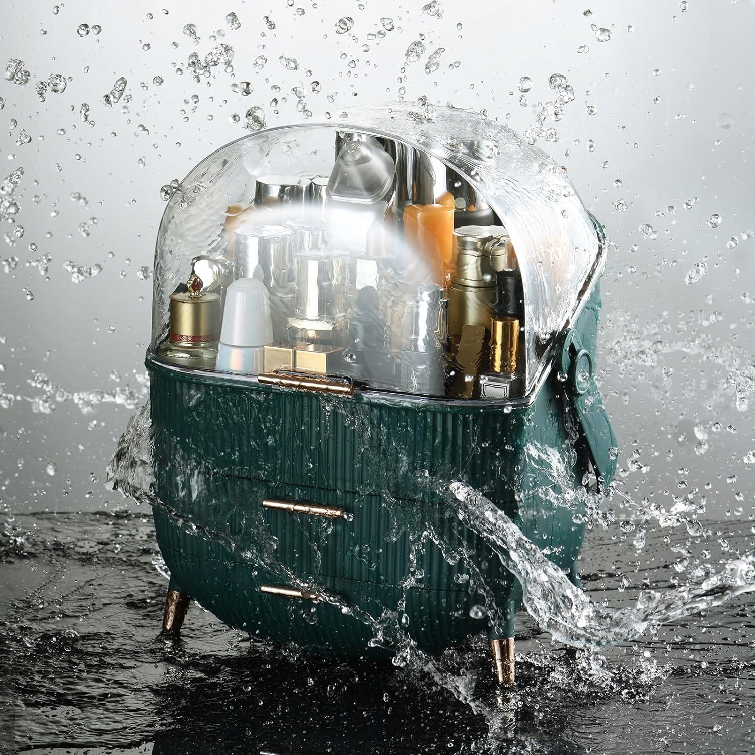 Duży Organizer Kuferek Na Kosmetyki Biżuterię Szkatułka Szuflady Pudełko Xl