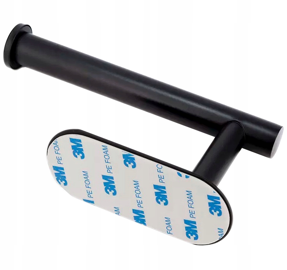 Uchwyt Wieszak Na Papier Toaletowy Samoprzylepny Klej Czarny Loft Wc