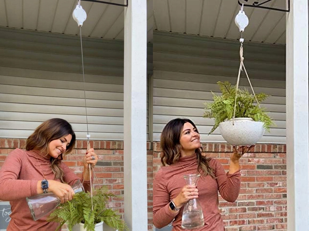 image-1480.jpeg 2 Hak Regulowany Wieszak Na Kwiaty Lampion Balkon Taras Wysuwany Do Kwiatów